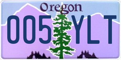 OR license plate 005YLT