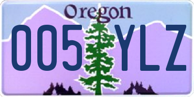 OR license plate 005YLZ