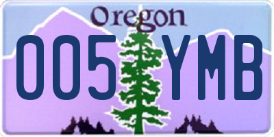 OR license plate 005YMB