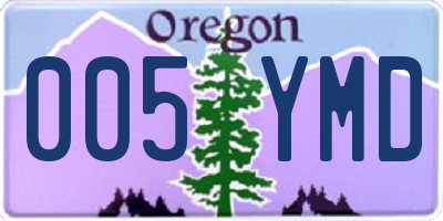 OR license plate 005YMD