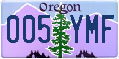 OR license plate 005YMF
