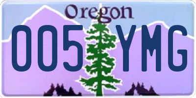OR license plate 005YMG