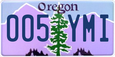 OR license plate 005YMI