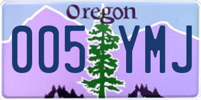OR license plate 005YMJ