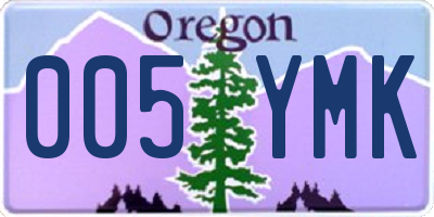 OR license plate 005YMK