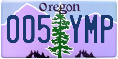 OR license plate 005YMP