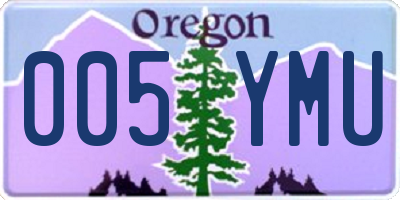 OR license plate 005YMU
