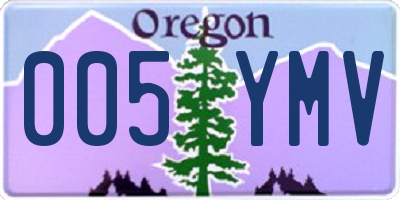OR license plate 005YMV