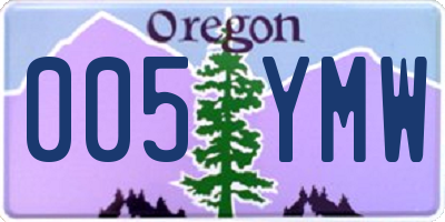 OR license plate 005YMW