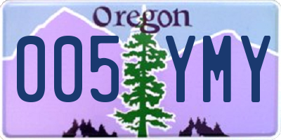 OR license plate 005YMY