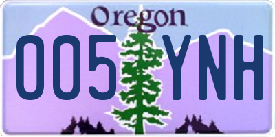 OR license plate 005YNH
