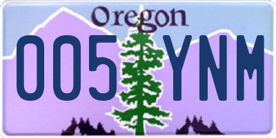 OR license plate 005YNM