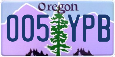 OR license plate 005YPB