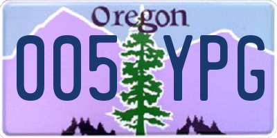 OR license plate 005YPG