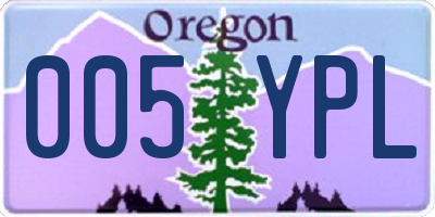 OR license plate 005YPL