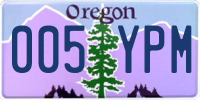 OR license plate 005YPM