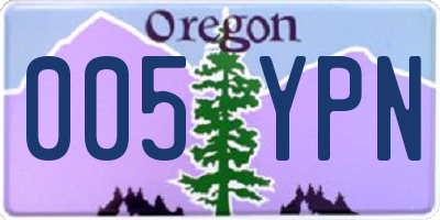 OR license plate 005YPN