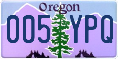 OR license plate 005YPQ