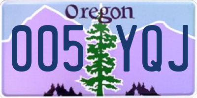 OR license plate 005YQJ