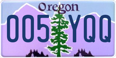 OR license plate 005YQQ