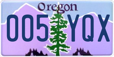OR license plate 005YQX