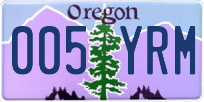 OR license plate 005YRM