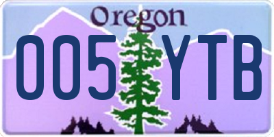 OR license plate 005YTB