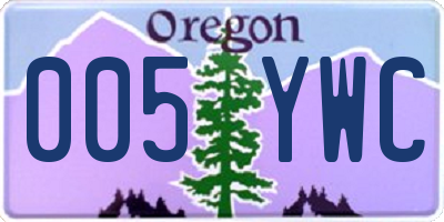 OR license plate 005YWC