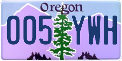OR license plate 005YWH