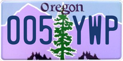 OR license plate 005YWP