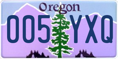 OR license plate 005YXQ