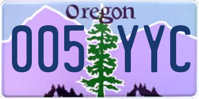 OR license plate 005YYC