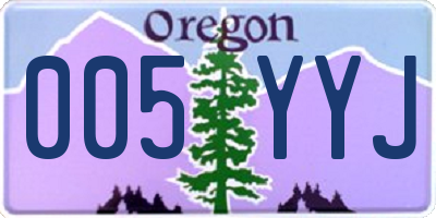 OR license plate 005YYJ