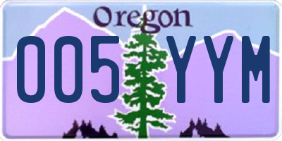 OR license plate 005YYM