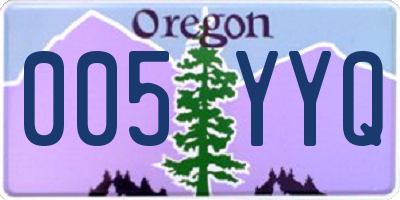 OR license plate 005YYQ