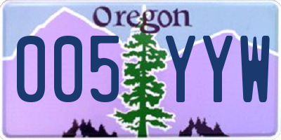 OR license plate 005YYW