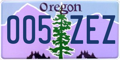 OR license plate 005ZEZ