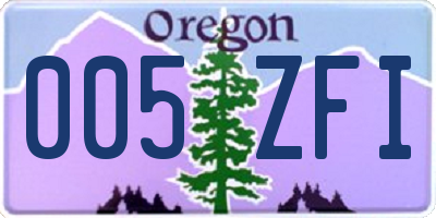 OR license plate 005ZFI