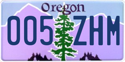 OR license plate 005ZHM