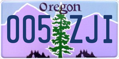OR license plate 005ZJI