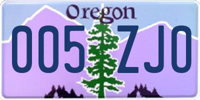 OR license plate 005ZJO