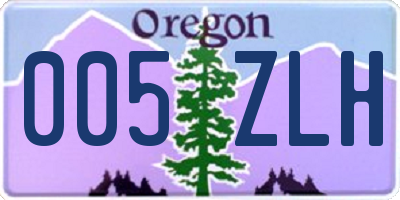 OR license plate 005ZLH
