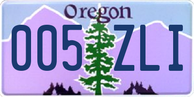 OR license plate 005ZLI