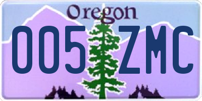 OR license plate 005ZMC