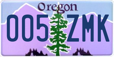 OR license plate 005ZMK