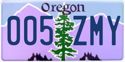OR license plate 005ZMY