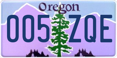 OR license plate 005ZQE