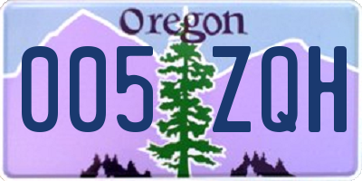 OR license plate 005ZQH