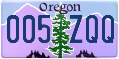 OR license plate 005ZQQ