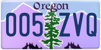OR license plate 005ZVQ